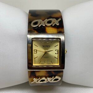 Xoxo tortoise shell gold tone women watch 26mm quartz analog up to 7.5” running